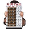 A New Song Music Grafico laminato per accordi di chitarra e tastiera, poster didattico con accordi e note facile da usare, per principianti, 27,97 x 43,18 cm