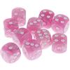 Inzopo - Confezione da 10 dadi in plastica rosa D6 per giochi di carte da tavolo RPG MTG parti fai da te 1,6 cm
