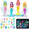 Fantasyon Giocattoli subacquei per bambini, 24 pezzi, gioiello da immersione, giocattolo per piscina con 4 giocattoli acquatici a sirena, ABS colorato per vasca da bagno e allenamento subacqueo