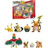Bandai Pokémon 8 Figurine Battle - Pikachu, Evoli (Eevee), Dratatin (Appletun), Togepi, Canino (Growlithe), Mimiqui (Mimikyu), Raichu e Brutalibrato (Hawlucha) - JW2687
