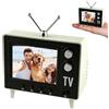 Generic Mini TV retrò, Pixel Pocket Tiny TV, finta casa delle bambole con 8 GB di spazio di archiviazione, supporto USB di caricamento video, antenna girevole a 180°, durata della batteria 180 minuti, scala 1