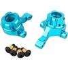 Generic Coppa dello sterzo RC Per Tamiya Per TT02B 1/10 In Lega Alluminio Anteriore Posteriore Sterzo Carrier Hub Trasportini Auto Controllo Remoto Drift Auto Parti Aggiornamento(Blue,Front)