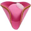 Riismen Piraten Tricorno Coloniale Tricorno Per Halloween Pirati Cosplay Accessori Costume Rosa Taglia unica