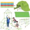 Probuk Kit di Costruzione 122 Pezzi per Bambini - Forte e Tenda Fai da Te - Giocattolo Creativo ed Educativo per Ragazzi e Ragazze da 3 a 9 Anni - Sviluppa la Motricità e l'Immaginazione