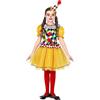 W WIDMANN MILANO Party Fashion - Costume da clown per bambini, vestito con tutù, mini cappello, circo, carnevale