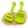 OTHERWISETRIVIAL Set Paletta e Rastrello da Spiaggia, Tema Ranocchio, Verde, 24 cm, 2 Pezzi - Giochi Sabbia