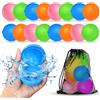 Smirodi 16 Pcs Palloncini d'acqua riutilizzabili per bambini, giochi d'acqua estivi per ragazzi e ragazze, giocattoli da spiaggia in piscina per feste estive