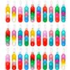 Funalix 40 Pezzi Mini Fidget Toy Portachiavi in Silicone, Portachiavi Pop Antistress per Bambini, Idea Regalo per Feste e Premi in Classe, Giocattoli Sensoriali Divertenti (Colore Arcobaleno)