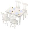 Tesyeux 22pezzi Set di Tavolo e Sedie per Bambola,Casa Delle Bambole Cucina Mobili da Pranzo Accessori per Bambini,Piatti in Miniatura 1:12Dollhouse Mini Stoviglie Porcellana Piastra Con Forchette Cucchiai
