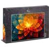 Ulmer Puzzleschmiede Puzzle da 1000 pezzi con fiori di luce, a forma di fiore astratto con centro caldo e sovrapposizioni luccicanti - potente motivo benessere per adulti - Qualità Made in Germany