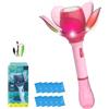 GOUYENG Pistola Bolle di Sapone,Fiore di Loto Pistola a Bolle,Sparabolle di Sapone Automatico,Macchina Elettrica per Bolles di Sapones con Fiori,per Feste All'aperto,Matrimonio