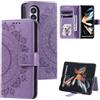 CASEONJAN Cover per Samsung Galaxy Z Fold 4, Pelle PU Custodia a portafoglio con scomparti per Slot Schede, Antiurto Flip Caso Cover per Samsung Z Fold 4 (Viola)