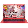 Ruzava Pc Portatile 14 Pollici Win11 Notebook Celeron N5095 Upto 2,9 GHz Notebook 8GB RAM 256GB SSD TF 1TB LPDDR4 5G WiFi 1920*1080 FHD USB 3.0 Laptop QWERTY Tastiera Film Italiana - Rosso Corpo in Metallo-9