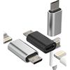 Kefiany Set di adattatori da Lightning a micro USB maschio (3 confezioni), caricabatterie per iPhone a jack Android, cavo di alimentazione, accessori per Samsung Galaxy S5 S6 S7 Edge, Huawei Google Xiaomi Ps4