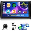 Inefala 4+64G Autoradio per VW Beetle 2012-2018 Android 15 con Wireless CarPlay Android Auto, 9'' Schermo per Auto Soporta Bluetooth WIFI GPS FM/RDS 32EQ SWC AHD Telecamera Posteriore