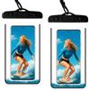 Icyowls 2 pezzi custodia telefono impermeabile, busta subacquea per cellulare - universale per smartphone fino a 6,5″, ideale per nuoto, corsa, bici e sport acquatici, adatta alla spiaggia e all'outdoor