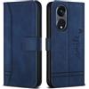 Bravoday Cover per Oppo Reno 8T 5G / A1 PRO, Flip Custodia in Pelle PU con Slot per Schede, Portafoglio Custodia per Oppo Reno 8T 5G / A1 PRO, Blu