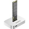 ORICO Custodia per SSD M.2 NVMe/SATA, Docking Station USB 3.2 Gen 2 per M.2, Adattatore per SSD M.2 NVMe/SATA,Compatibile con SSD M.2 2230/2242/2260/2280/22110, Compatibile con Windows/Mac OS/Linux