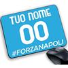 csm informatica Tappetino Mouse Pad personalizzabile gadget compatibile con napoletano tifoso azzurro #Forza adatto a Napoli Maglia Nome numero