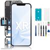 Hoonyer Set di Ricambio per Display, Schermo 3D Touch con Cornice e digitalizzatore, con Strumento di Riparazione, Adesivo Impermeabile e Protezione Schermo temperato (iPhone XR-6.1'')