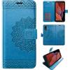betterfon Samsung Galaxy Xcover 5 Custodia - Custodia a portafoglio per Samsung Galaxy Xcover 5 con funzione leggio [scomparti per carte di credito] per Samsung Galaxy Xcover 5 SM-G525F Mandala blu