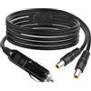 TIENFOKOTA Cavo splitter da accendisigari per auto a DC7909, doppio cavo di ricarica DC 7,9 x 5,5 mm con fusibile da 15 A, 12 V per auto DVR, GPS, laptop, frigorifero portatile, fotocamera 1,8 m