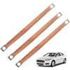SRJQXH Treccia di Rame per Messa a Terra Auto, 3 Pezzi, 200mm Lunghezza, 6mm², Terminali Stagnati, per Auto, Quadri Elettrici, Macchine
