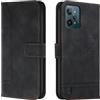 Bravoday Cover per Realme C31, Flip Custodia in Pelle PU Portafoglio Custodia per Realme C31, con Slot per Schede, Nero