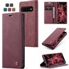 Sojlecyu Cover per Samsung Galaxy S10 Plus Custodia, a Libro Portafoglio in Premium Pelle PU Porta Carte Flip Case Supporto Protezione Case Cover per Samsung Galaxy S10 Plus, Vino Rosso