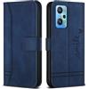 Bravoday Cover per Realme GT Neo 3T 5G / GT Neo 2, Flip Custodia in Pelle PU con Slot per Schede, Portafoglio Custodia per Realme GT Neo 3T 5G / GT Neo 2, Blu