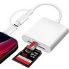 Flintronic Lettore di Schede SD, 2 in 1 Adattatore per Lettore di Schede SD/TF, Lettore di Schede di Memoria SD per SD/SDHC/SDXC/MicroSD, SD Card Reader per iPad/iPhone/MacBook/Tablet