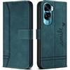 Bravoday Cover per Huawei Honor 90 Lite, Flip Custodia in Pelle PU Portafoglio Custodia per Huawei Honor 90 Lite, con Slot per Schede, Verde
