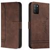Bravoday Cover per Xiaomi Poco M3 / Redimi 9T / Redimi 9 Power, Flip Custodia in Pelle PU Portafoglio Custodia per Xiaomi Poco M3 / Redimi 9T / Redimi 9 Power, con Slot per Schede, Marrone