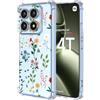 YUXING Cover Trasparente per Xiaomi 14T 5G - Custodia Protettiva Sottile in TPU Morbido Antiurto con Carino Motivo Disegno Cool (Flower Art)