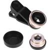 ibasenice Fotocamera per telefono, obiettivo macro grandangolare 0,67x, Fisheye 180 gradi, Clip-on professionale per smartphone