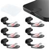 Rierousy 6 Tappi Antipolvere USB C, Tappo per Porta di Ricarica, Tappini di Protezione Connettore di Ricarica Compatibile con iPhone Serie 15/Samsung Galaxy S23/Google Pixel/Xiaomi (Nero)