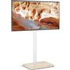 TVON Supporto da pavimento per TV da 32 a 60 pollici, alto con piedini di supporto, supporto angolare sottile per TV regolabile in altezza, supporto girevole per TV, max VESA 400 x 400 mm fino a 40 kg