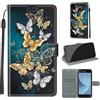 TOMYOU Cover per Samsung Galaxy J3 (2017), farfalla dorata