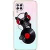 Mixroom - Cover Custodia Case In TPU Silicone Morbida Sfondo Trasparente Per Samsung Galaxy A12 Fantasia CANE DJ U1062