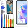 ERYNK Display LCD per Honor X7A RKY-LX1, RKY-LX2, RKY-LX3 [con cornice] [con impronte digitali] [6,75 pollici] display LCD Touch Screen Digitizer con set di attrezzi