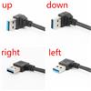AEVYVKV Cavo di prolunga USB 3.0 da 20 cm con angolo destro/sinistro/su/giù da 90 gradi Cavo adattatore da maschio a femmina Cavi USB Cavo di prolunga