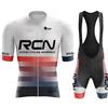 RCN RVOUEI Completo Estivo da Ciclismo per Uomo Rvouei, Maglia e Pantaloncini MTB, Giacca e Pantaloni da Strada, Set Sportivo con Imbottitura in Gel
