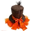 NONE Cappello a cilindro decorativo con parrucche arancioni per cosplay per adulti/adolescenti Cappellaio matto, costume da festa, in