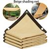 NONE Rete ombreggiante beige, protezione UV, capannone per piante, parasole esterno, rete, parasole in tessuto per protezione solare HDPE5x5m4x6m3x6m