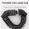 1pc lucchetto per bicicletta fune metallica lucchetto a catena lucchetto a combinazione mountain bike moto antifurto password blocco borsa lucchetto per casco
