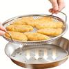 NONE Vassoio filtrante in acciaio inossidabile, cestino in rete rotonda riutilizzabile, grigliare, colino da cucina, cestello filtro acqua frutta e verdura