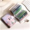 NONE Borsa per carte con pittura a olio retrò Copertine per carte multi slot da donna di grande capacità Porta patente di guida Porta carte di credito Portamonete