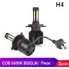 kebedemm 2 pezzi H4 LED faro per auto 3 chip COB Auto S2 lampadine per fari per auto 72W 8000LM accessori per auto 6500K led fendinebbia 9-36V