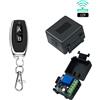 Szaoju Interruttore wireless con telecomando 433 Mhz DC 12V 1CH RF 10A Ricevitore relè e trasmettitore 2CH per serratura elettromagnetica porta