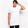 MRMT T-shirt Lunga da Uomo in Cotone Bianco 2026 - Stile Hip Hop, Extra Lunga, Top da Uomo, Maglietta Lunga per Uomo